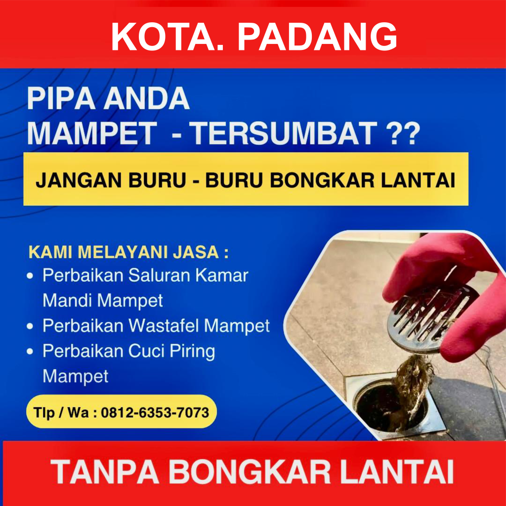 Jasa Saluran Air Mampet Kota Padang
