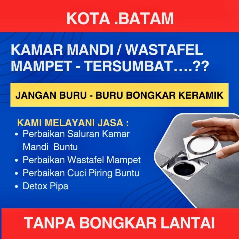 Jasa Saluran Pipa Mampet Batam