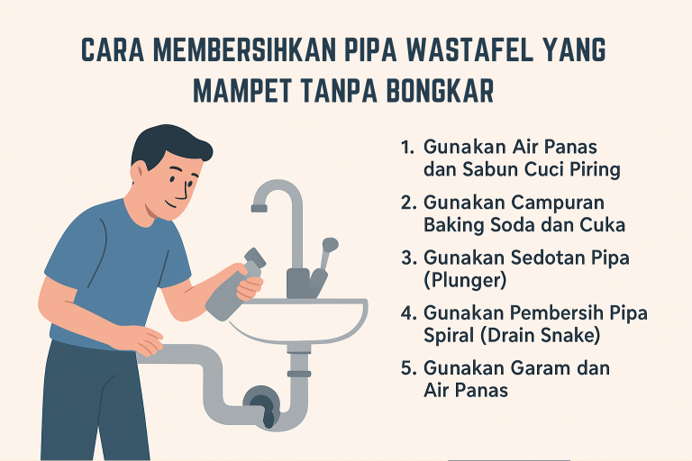 Cara Membersihkan pipa wastafel