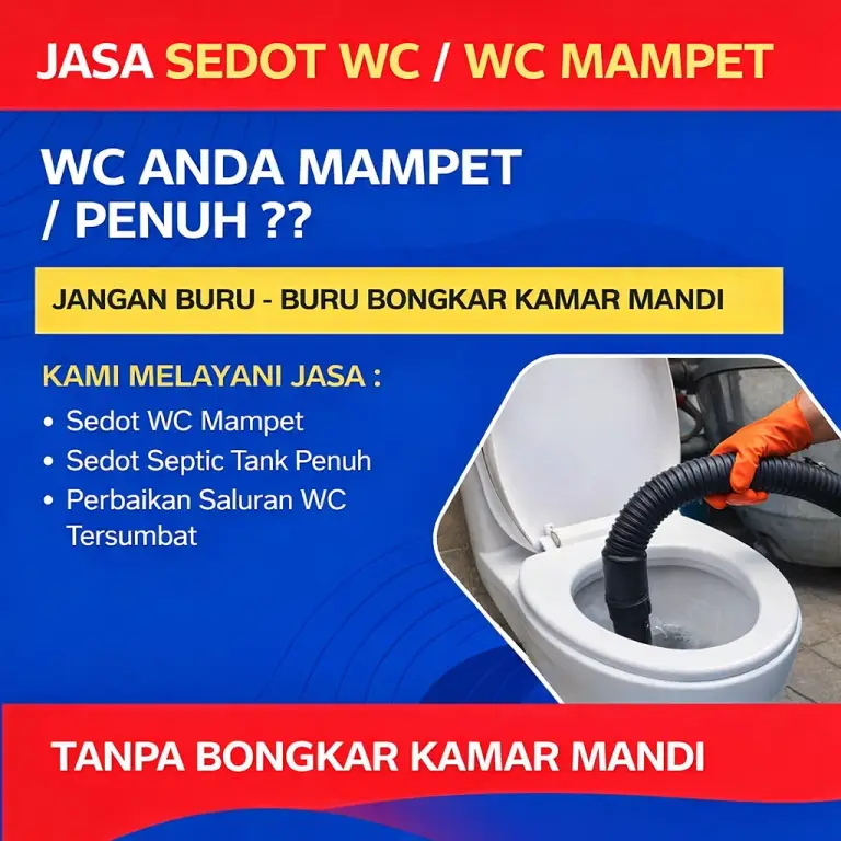 Toilet unclogging services poster