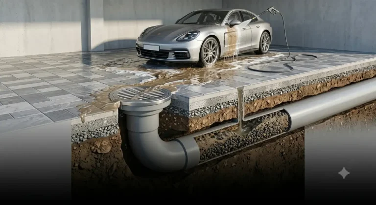 Sering Cuci Kendaraan di Carport Awas Endapan Pasir dan Kerikil Bikin Pipa Pembuangan Garasi Mampet Total!